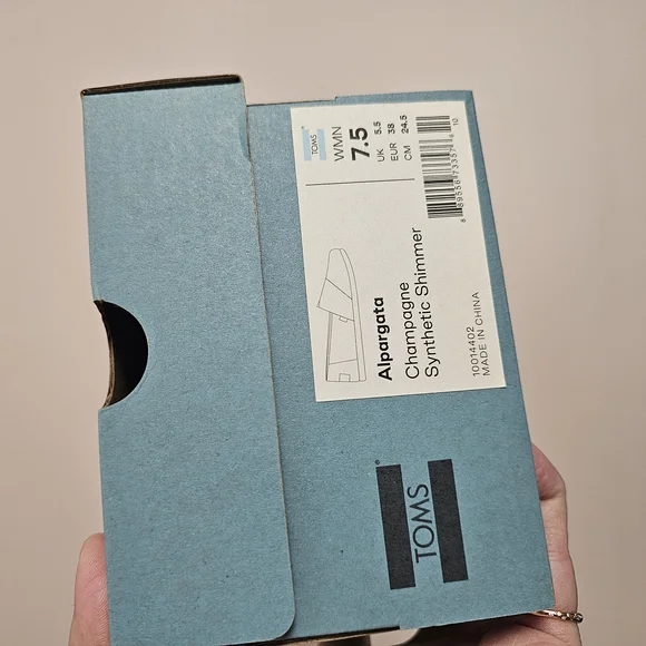 TOMS Alpargata Shoes in Champagne Shimmer - Picture 2 of 6